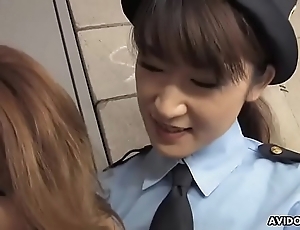 Lesbian policeman licks with the addition of toys japanese hottie momomi sawajiri