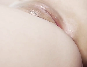 Creamy closeup pussy fuck with creampie - hard sex with a collage teen with a pulchritudinous shaved pussy
