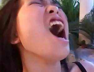 Little cute asian girl banged hard by a black cock