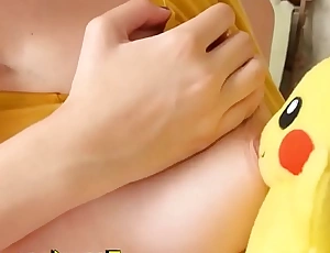 Teen pikachu rides horseshit during kinky cosplay sex