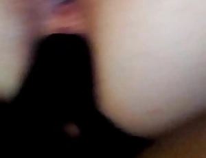 Wife masturbate with her wet pink pussy while bbc is in her aggravation
