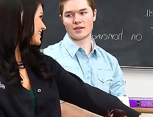 Lustful classmate giving head added to laid