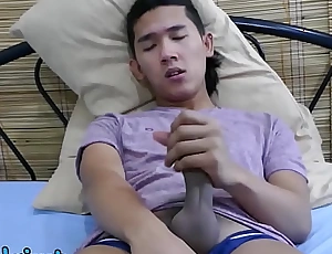 Cute little twinkie rubs his dick be on a par with delicious feet