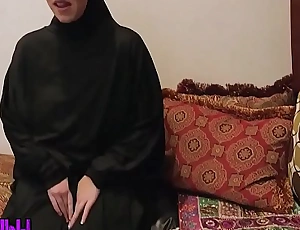 Muslim teen sluts sucking together with riding cock nigh head scarfs at party