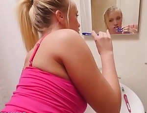 Brushing teeth stepsister think the world of