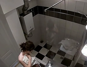 Hidden cam - spying my suckle in the shower