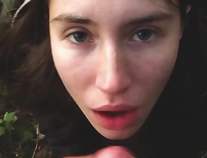 Young shy Russian girl gives a blowjob in a German forest and swallow sperm in POV  (first homemade porn immigrant spotlight archive). #amateur #homemade #skinny #russiangirl #bj #blowjob #cum #cuminmouth #swallow