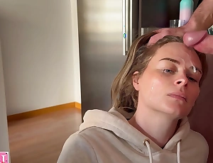 Cute girlfriend homemade facial humiliation