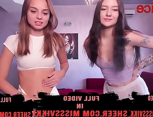 Two horny bitches can't wait up get their hands on each other, moaning and grinding as their wet bodies collide in a wild frenzy of lust and heat