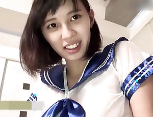 Uncensored, 19-year-old black-haired beauty. Amateur housewife, big tits, pregnant woman blowjob and creampie sex. Sexy unchangeable cosplay
