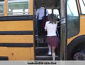 Trainer bus girls teen coition