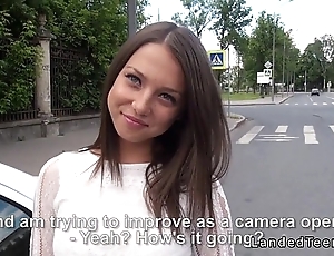 Bonny russian teen anal fucked pov open-air
